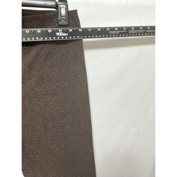 Elliott Lauren Womens 10 Pull On Brown Print Pant Zipped Shins NWT‎ - Picture 2 of 10